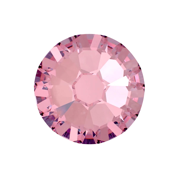 Hammaskorun kiinnitys ja hammaskoru Swarovski Light Rose (2.2mm)