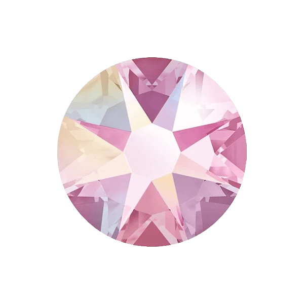 Hammaskorun kiinnitys ja hammaskoru Swarovski Light Rose AB (1.8mm)